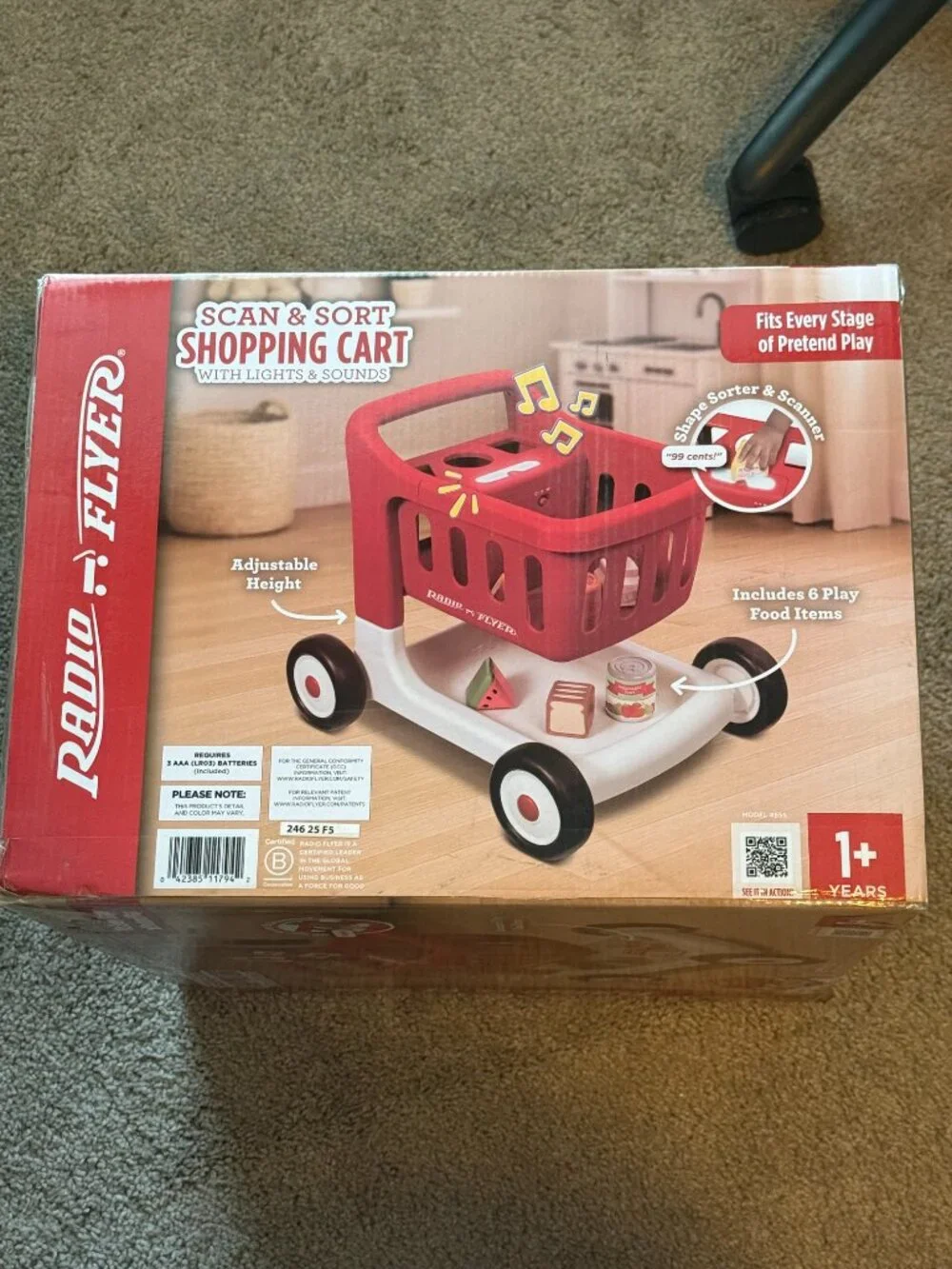 Radio Flyer Scan Sort Shopping Cart Lights Sounds Toddler Toy NIB STEM 4035